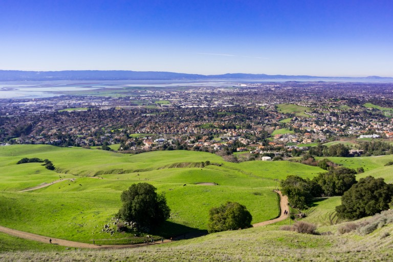 Fremont from the trail to Mission Peak